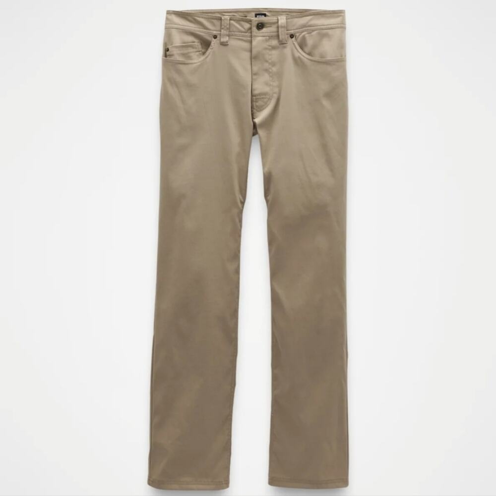 NWT PrAna Brion Stretch Zion Straight Leg Hiking Pants Sandbar Tan Men's 30x34